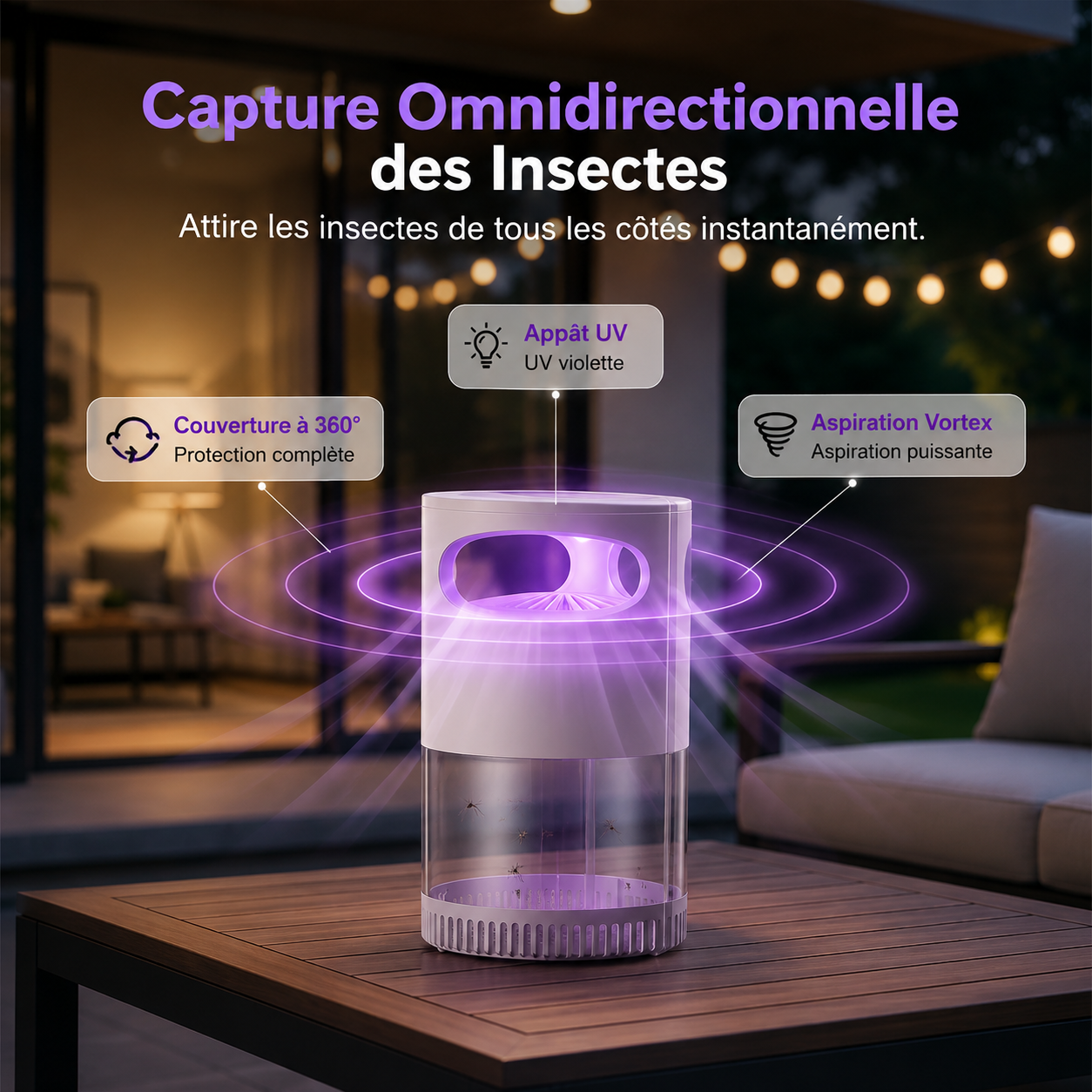 🦟 Lampe Anti-Moustiques UV – silencieuse, USB, sans produits chimiques. Plus de 50 000 vendues ! 🔇🌙