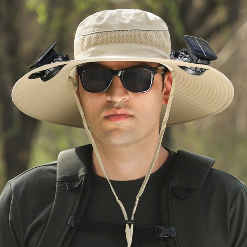 Chapeau Ventilateur Solaire – Protection Solaire et Fraîcheur Instantanée