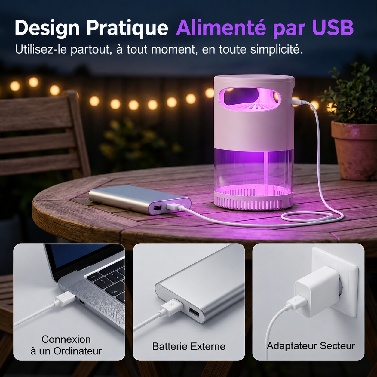 🦟 Lampe Anti-Moustiques UV – silencieuse, USB, sans produits chimiques. Plus de 50 000 vendues ! 🔇🌙