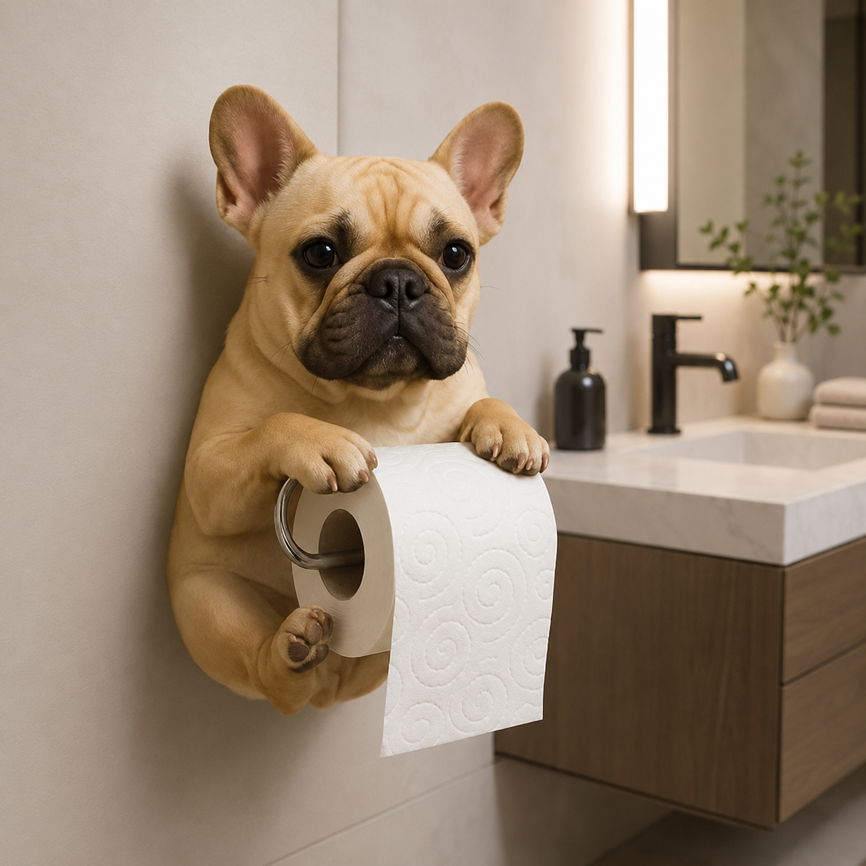 🐾 Adorable Dog Toilet Paper Holder – Playful Bathroom Décor with Everyday Convenience 🧻✨
