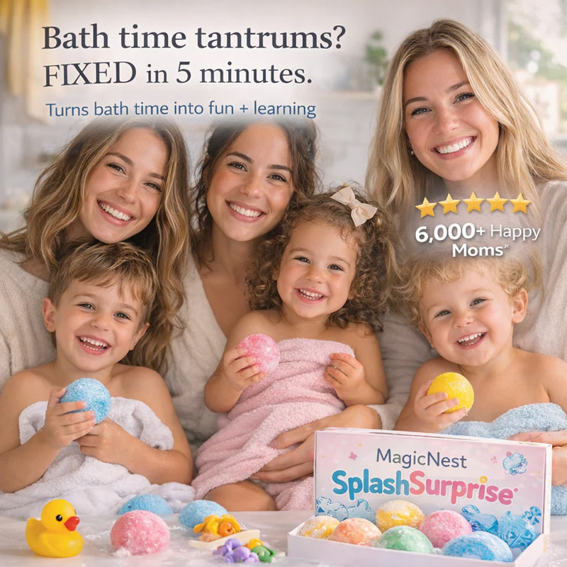 SPLASHSURPRISETM KIDS BATH BOMB SET - Bath time fights,finally over