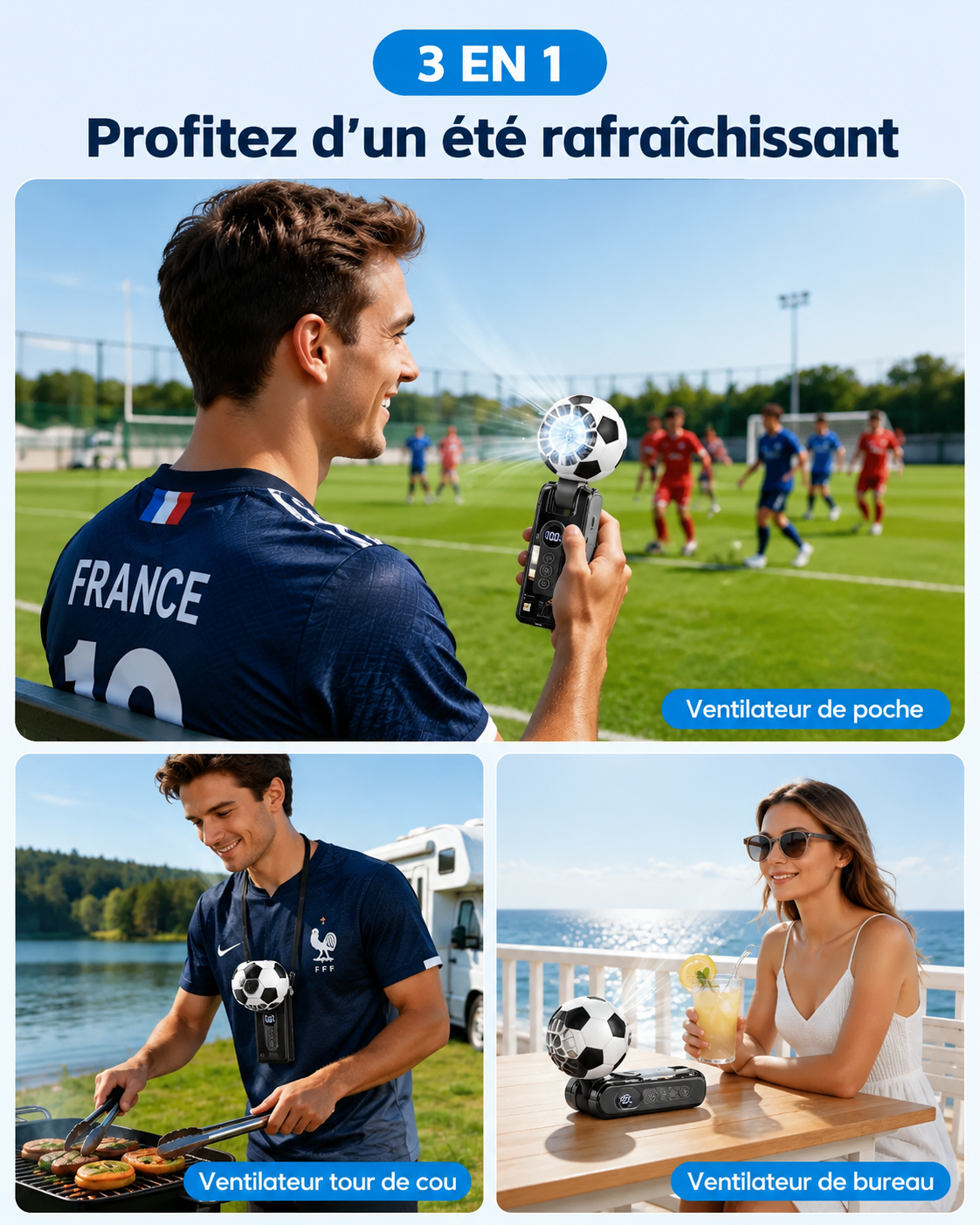 Ventilateur Portable Mini Coupe du Monde de Football 2026 ⚽