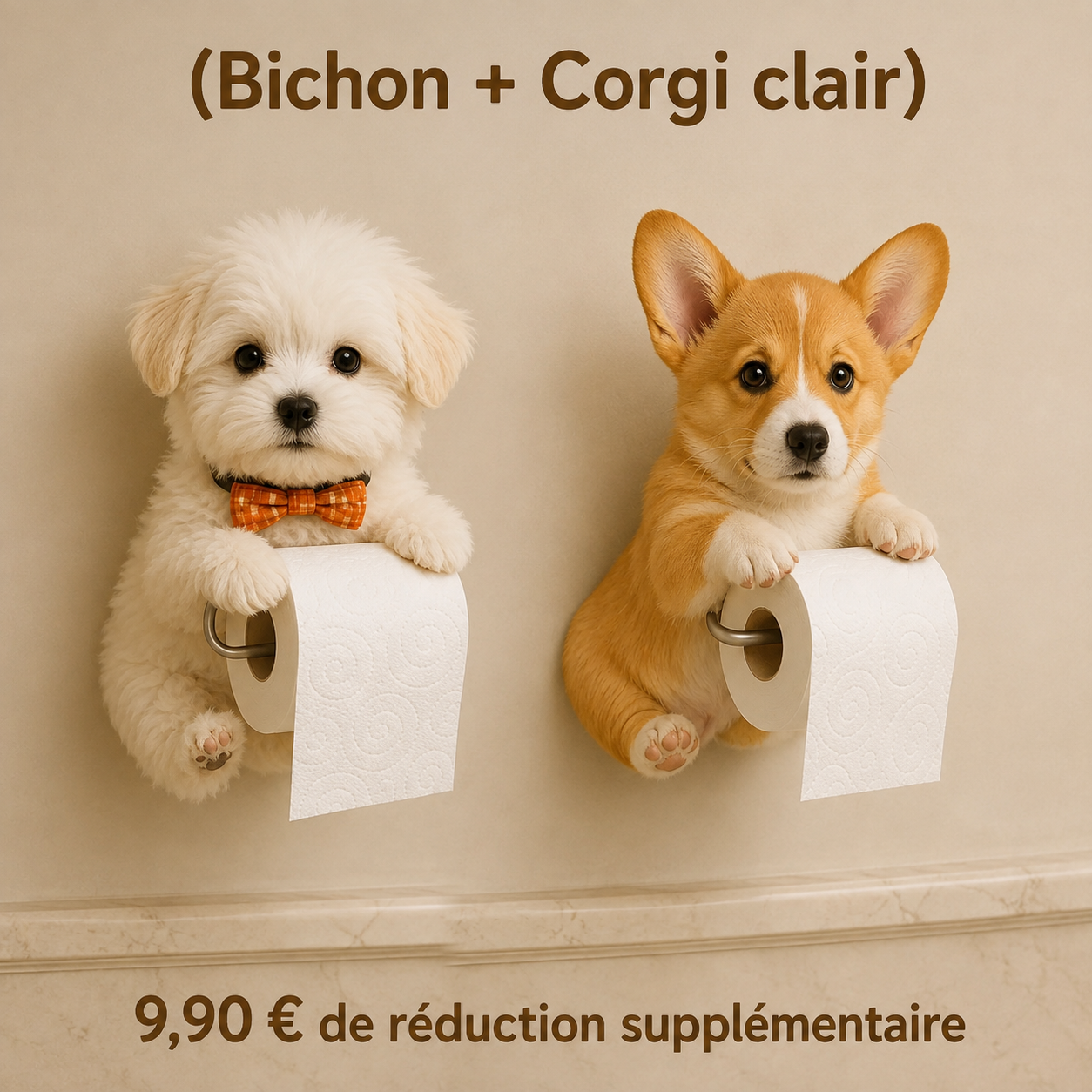 (Bichon + Corgi clair) 9,90 € de réduction supplémentaire