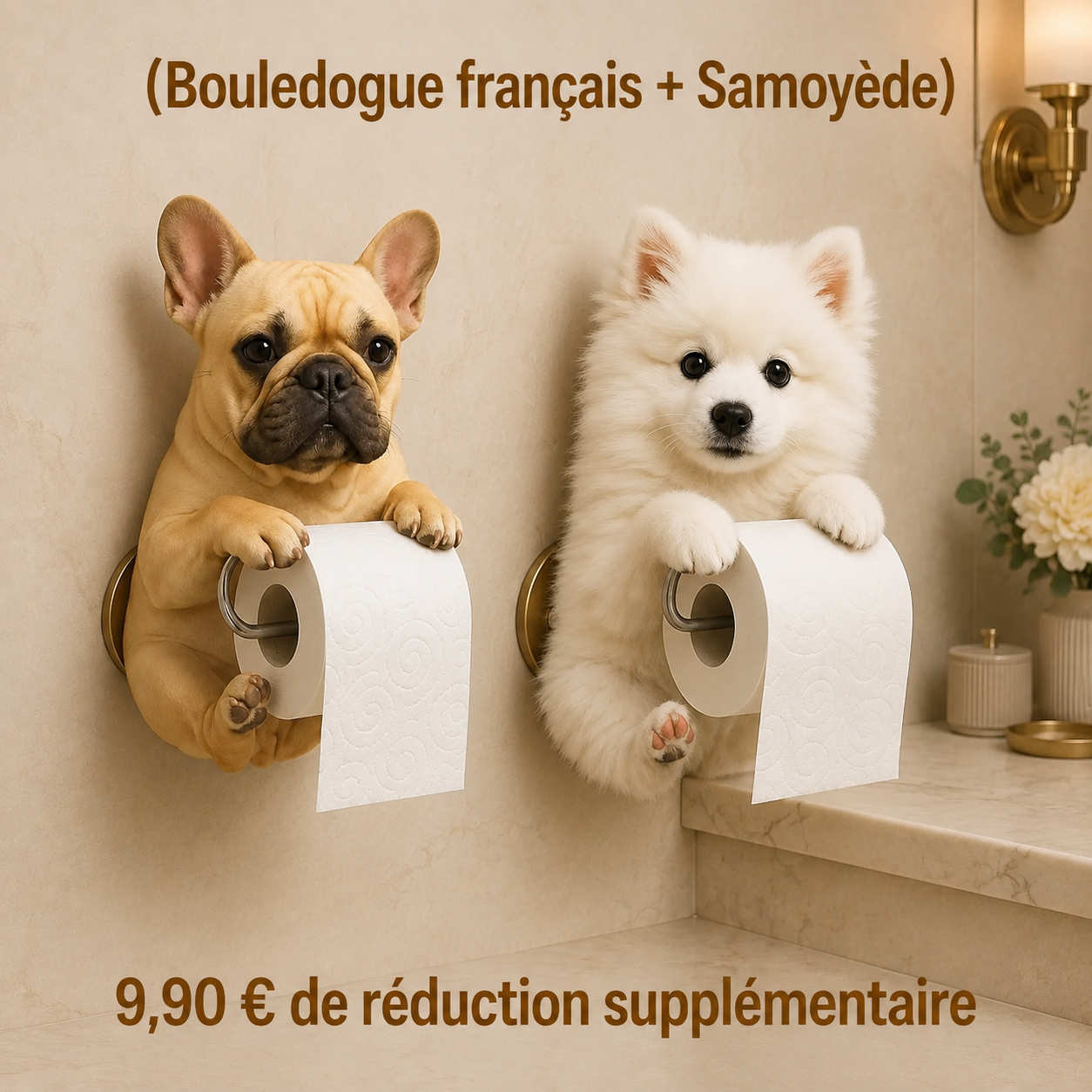(Bouledogue français + Samoyède) 9,90 € de réduction supplémentaire