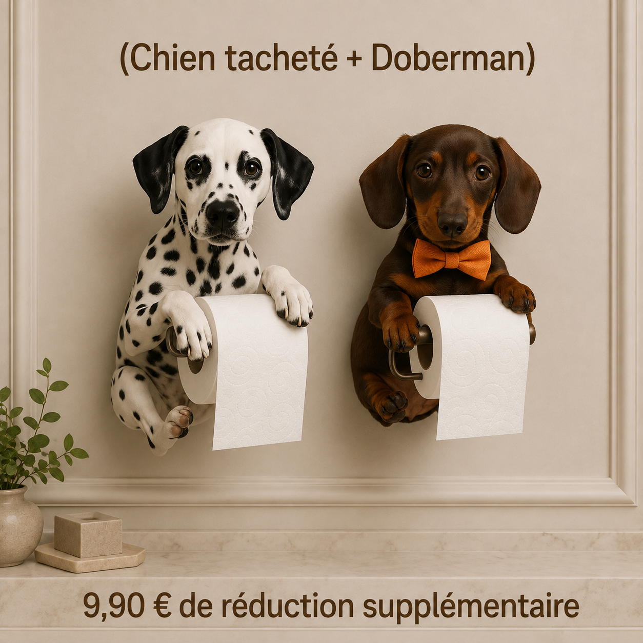 (Chien tacheté + Doberman) 9,90 € de réduction supplémentaire