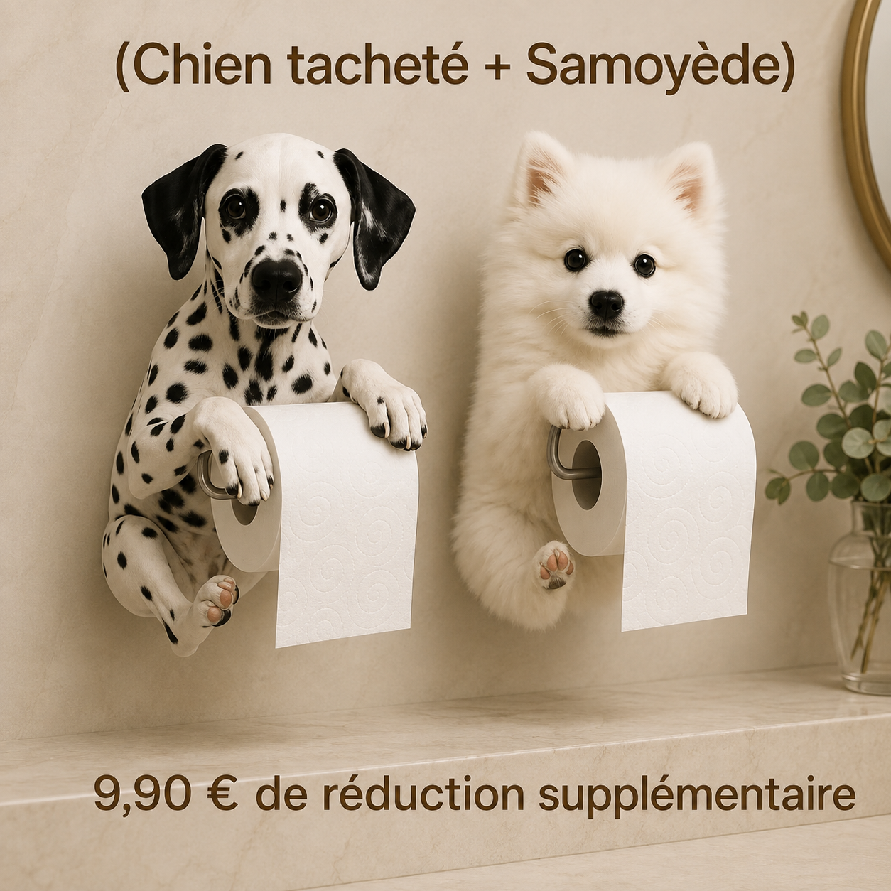 (Chien tacheté + Samoyède) 9,90 € de réduction supplémentaire