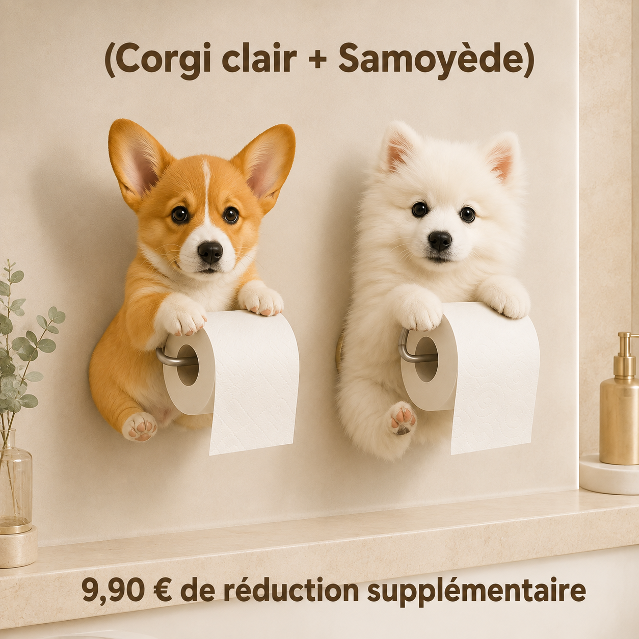 (Corgi clair + Samoyède) 9,90 € de réduction supplémentaire