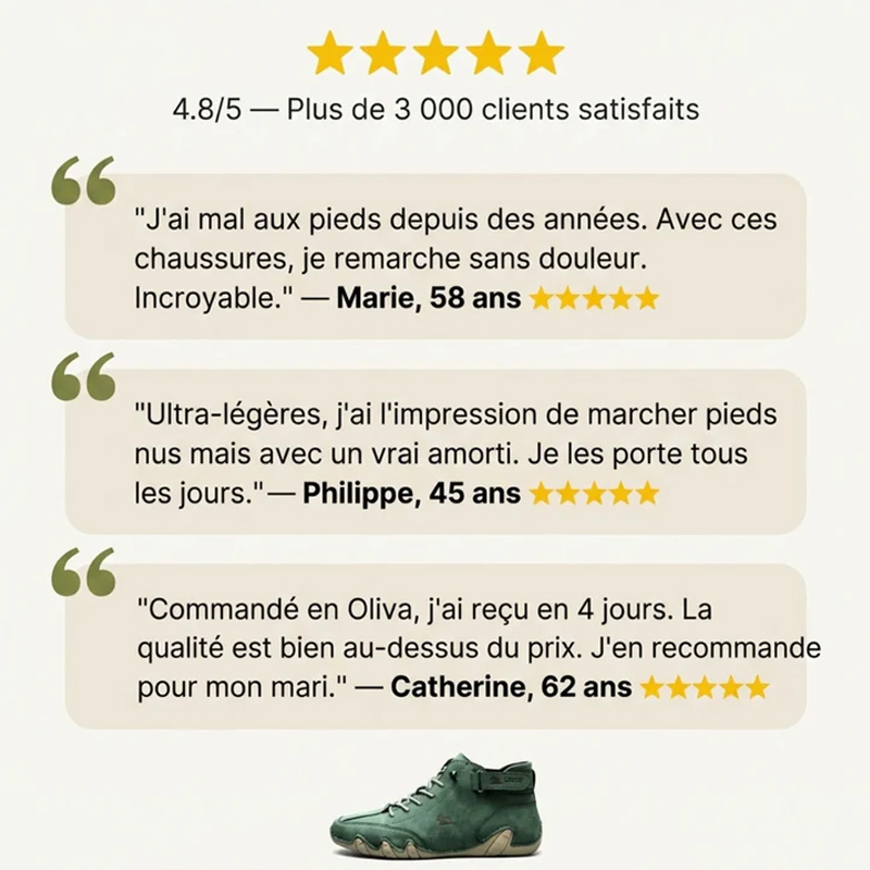 Chaussures orthopédiques outdoor unisexes décontractées