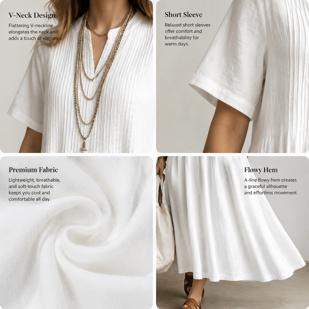 Minimalist Linen Maxi Dress / Casual Summer Dress