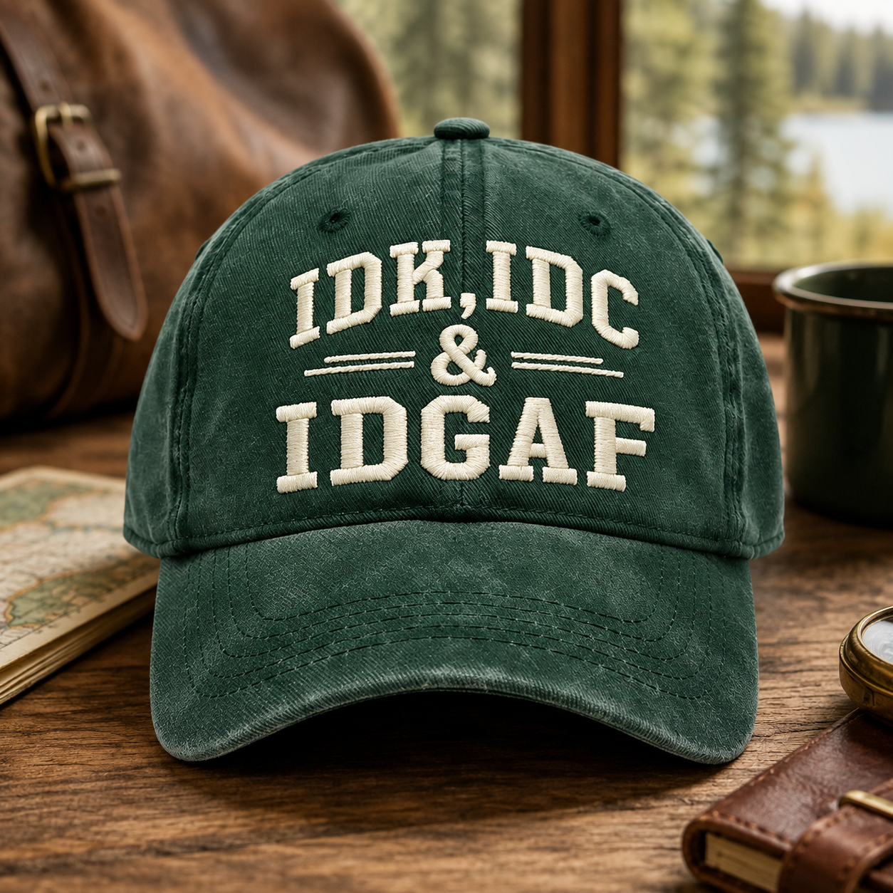 🧢 Vintage Washed Embroidered Baseball Cap – Adjustable Unisex Casual Hat