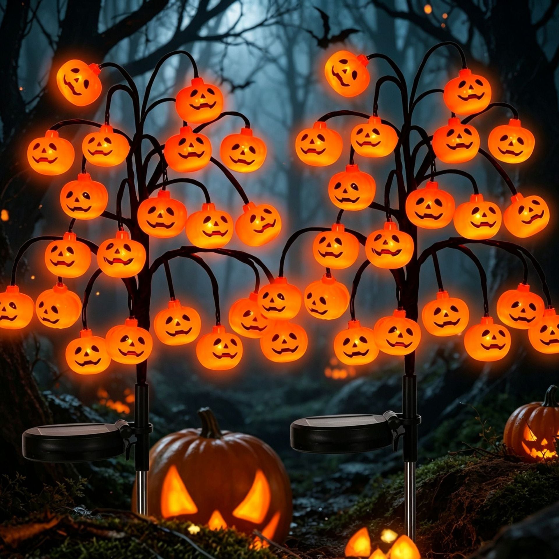 👻 Halloween Outdoor Decor Made Easy – Pumpkin Solar Stake Lights for Your Yard ✨