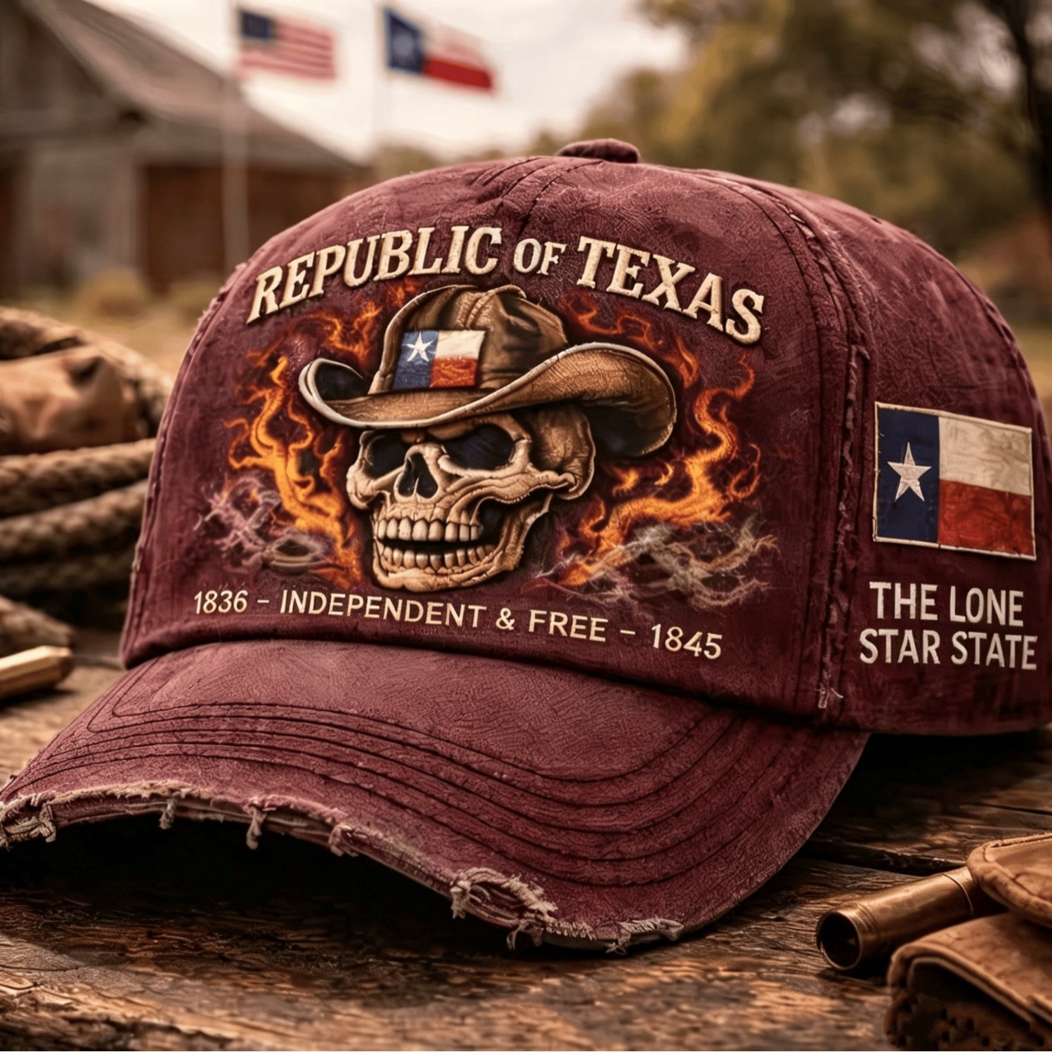 🤠 Texas Republic Vintage Cowboy Cap
