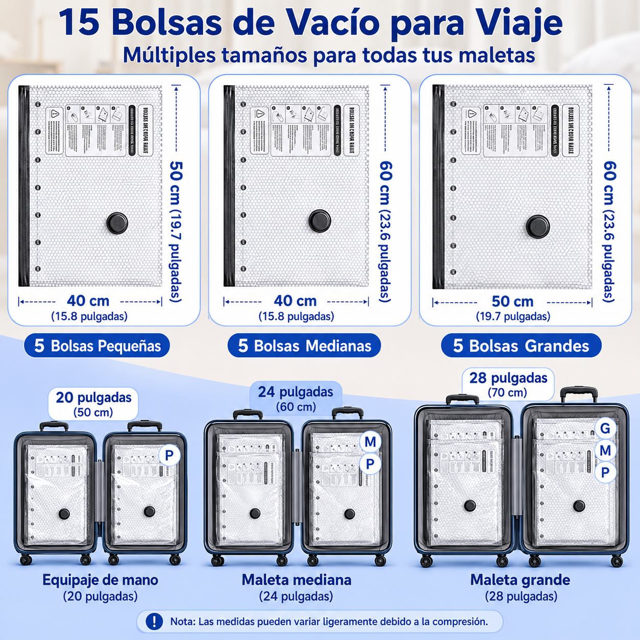 🏆⚡ ¡MÁS DE 50.000 UNIDADES VENDIDAS! Bolsa de Compresión al Vacío de Viaje con Bomba Eléctrica Inalámbrica