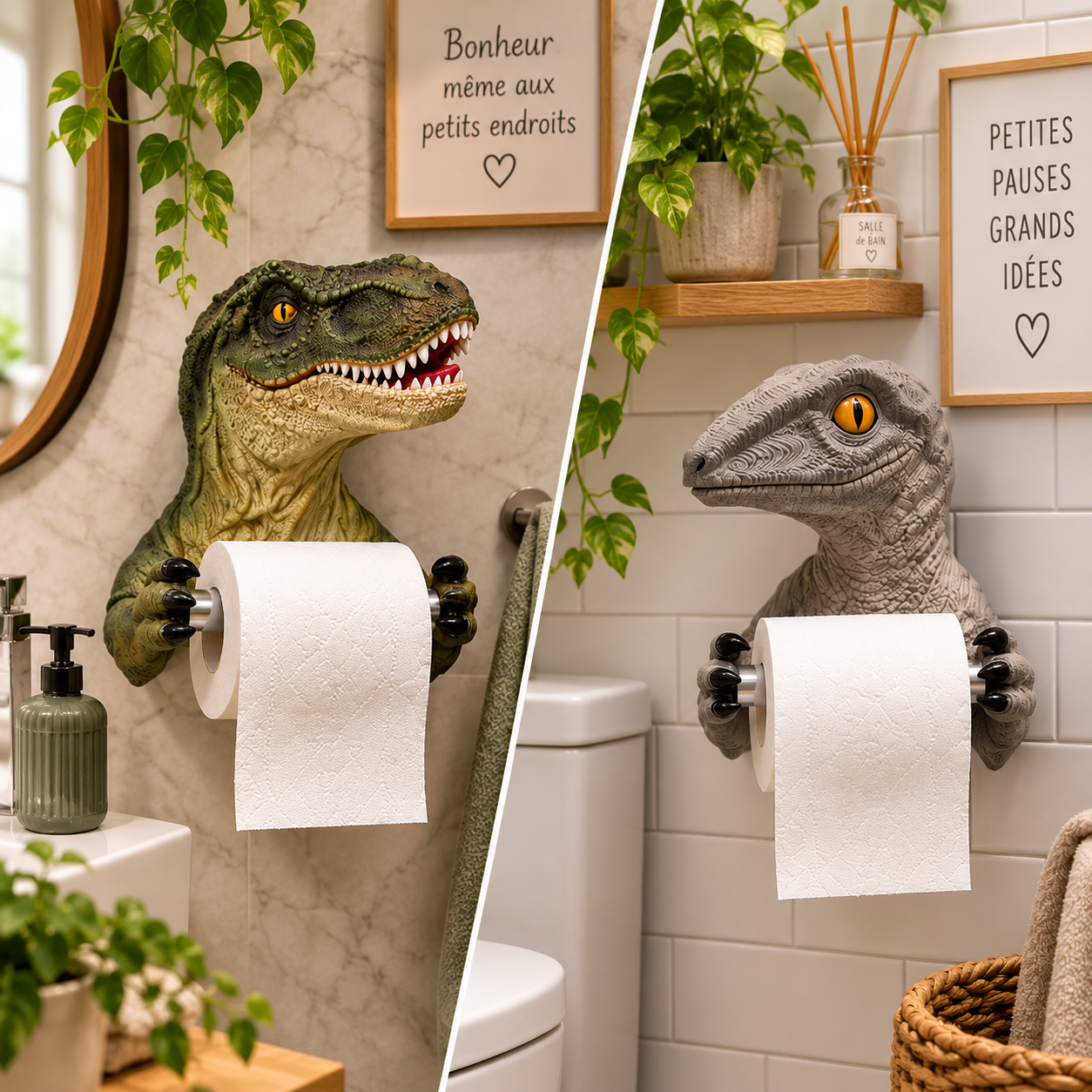 🦖🦖🦖Porte-Papier Toilette Dinosaure 3D – Décoration Originale et Amusante pour Salle de Bain