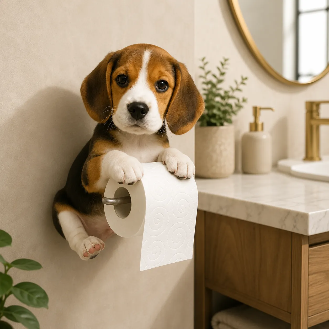 📢📢50 % DE RÉDUCTION !! 🐾 Adorable porte-papier toilette en forme de chien – Une touche ludique pour la salle de bain, pratique au quotidien 🧻✨