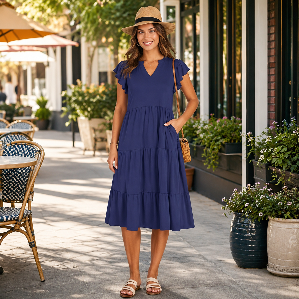 🌿 Effortless Elegance – Women’s Relaxed Pocket Maxi Dress ✨
