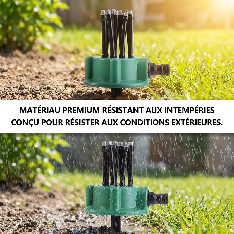 💧 Arroseur de Pelouse Multidirectionnel 360° 🌱 Irrigation de Jardin de Précision avec Buses Flexibles