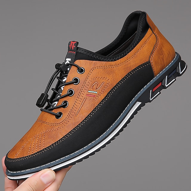 👞 Herren Braune Freizeitsneaker mit Schnürdesign – Bequeme rutschfeste Wanderschuhe für tägliche Outdoor-Aktivitäten