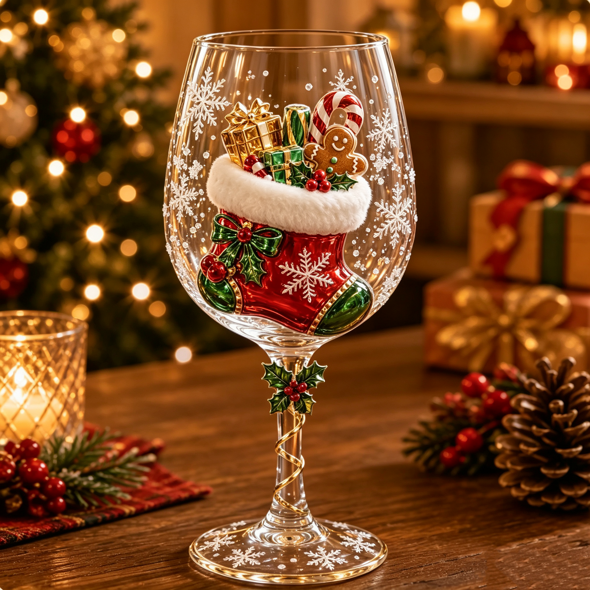 🔥Christmas 3D Wine Glass Collection Gift Box Set