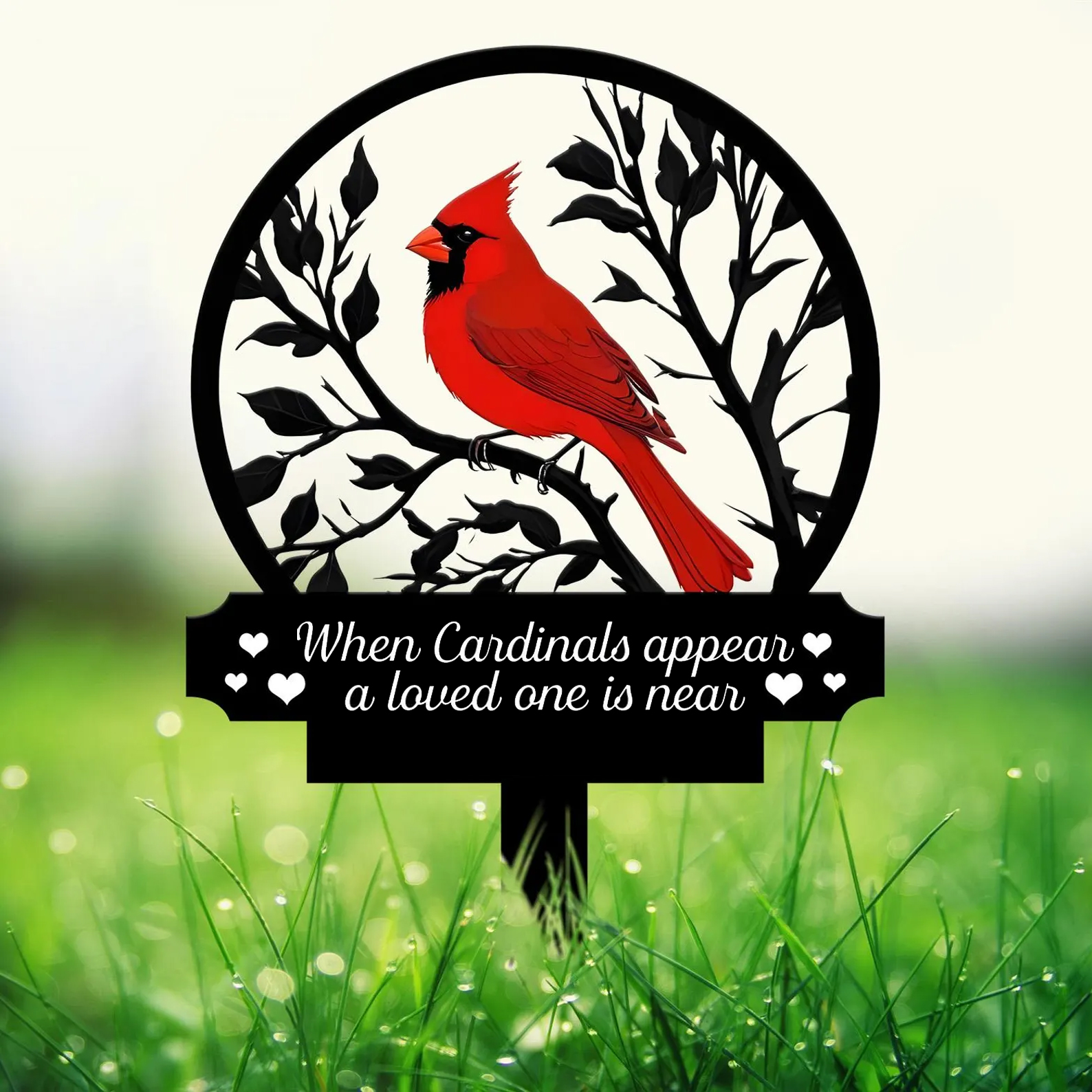 💖💖Metal Cemetery Memorial Plaque for Remembrance