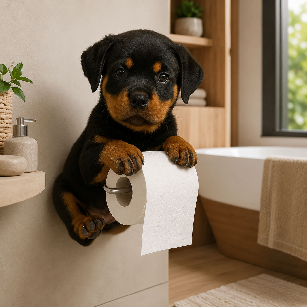 🐾 Adorable Dog Toilet Paper Holder – Playful Bathroom Décor with Everyday Convenience 🧻✨