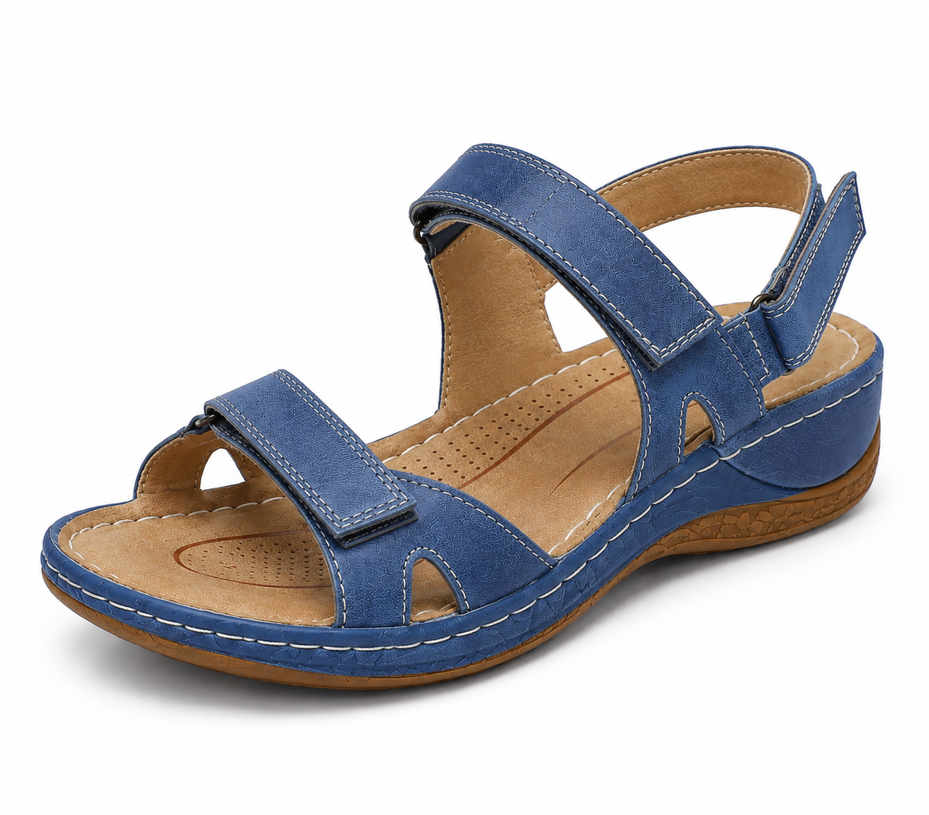 Sandales Compensées Orthopédiques Ajustables - Double Scratch & Éclat Féminin