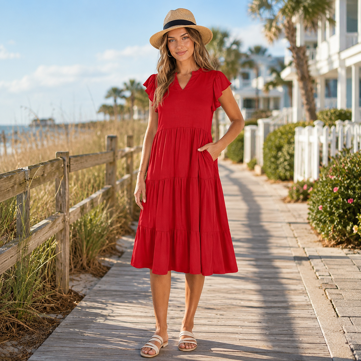 🌿 Effortless Elegance – Women’s Relaxed Pocket Maxi Dress ✨