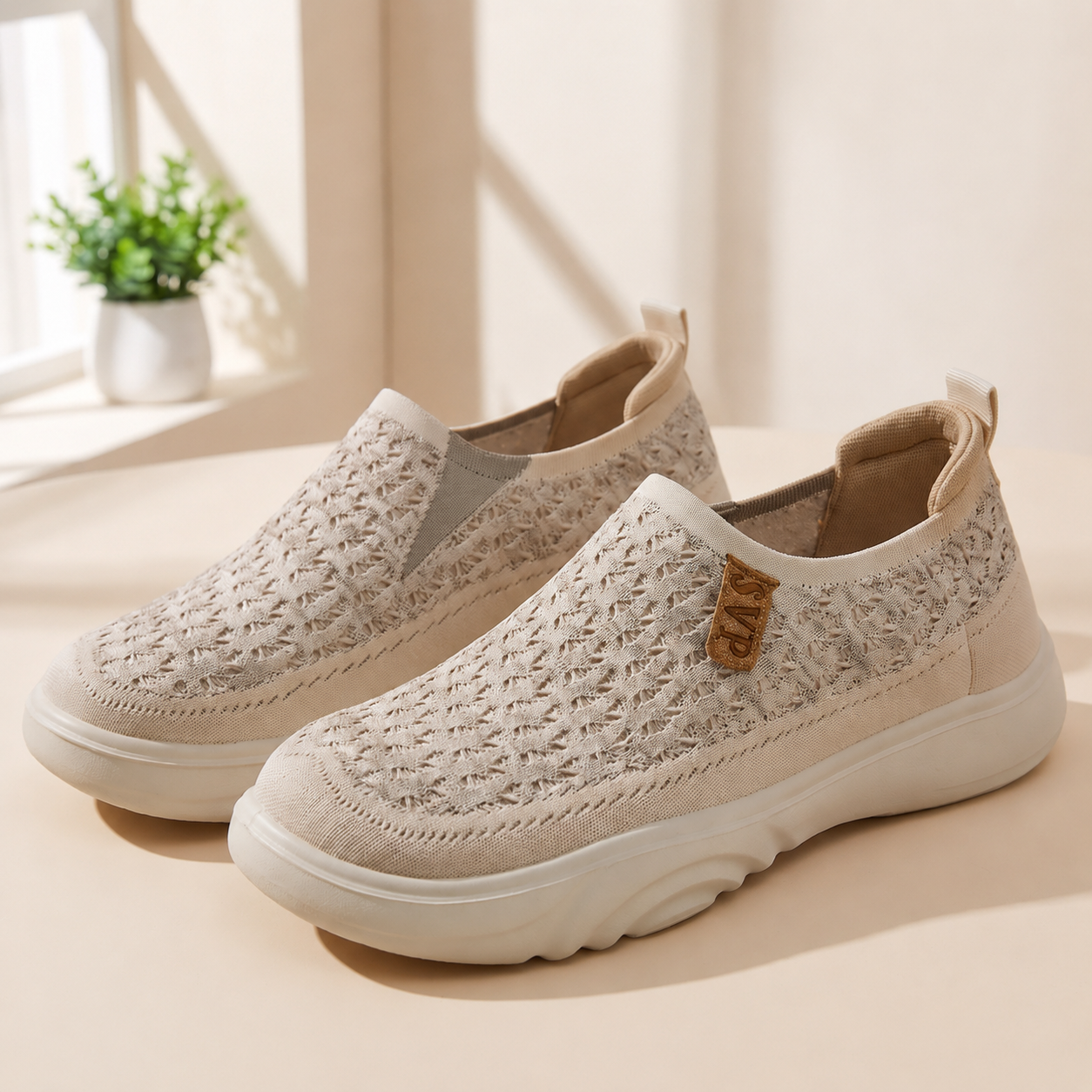 👟Chaussures Slip-On Confort Femme – Maille Respirante & Semelle Souple