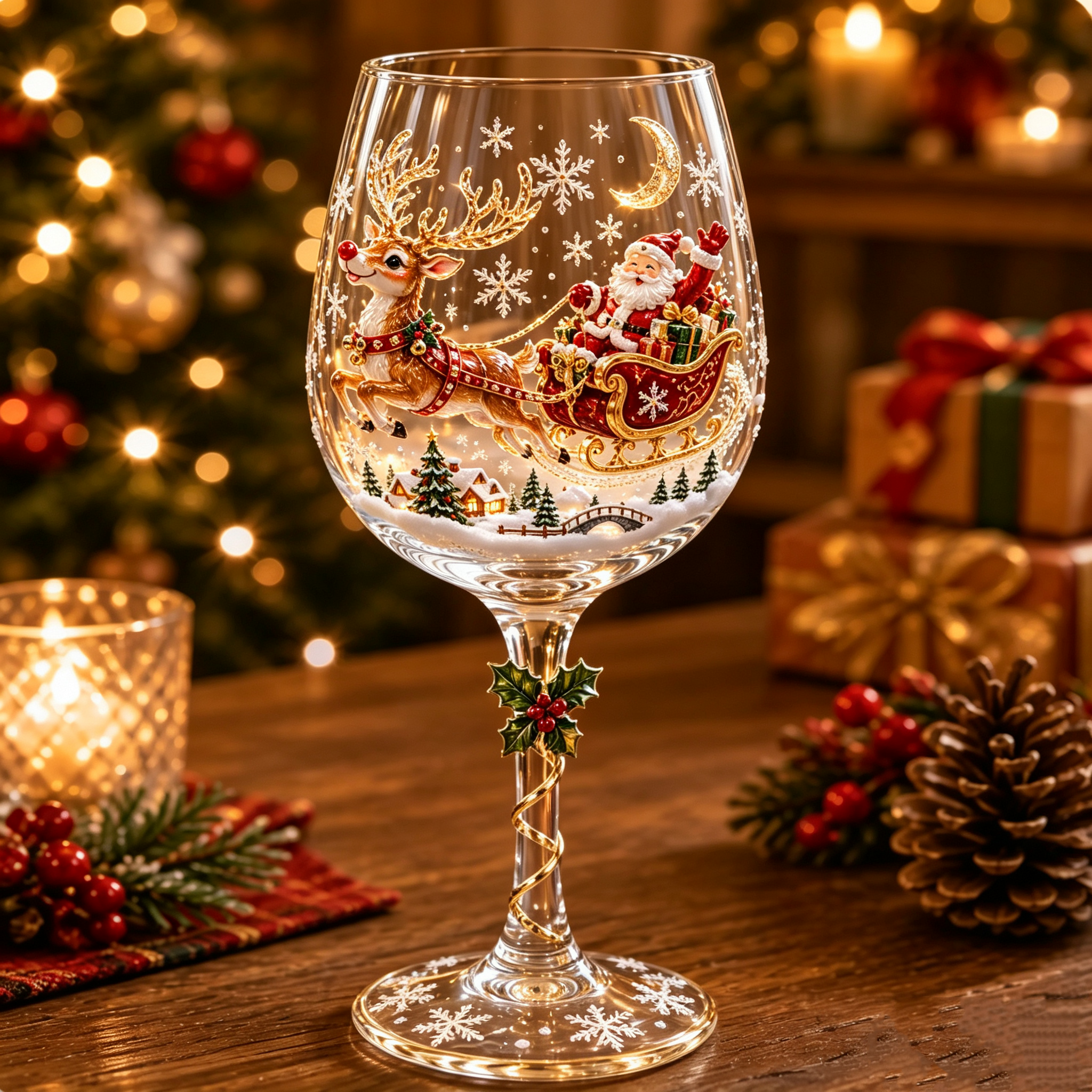 🔥Christmas 3D Wine Glass Collection Gift Box Set