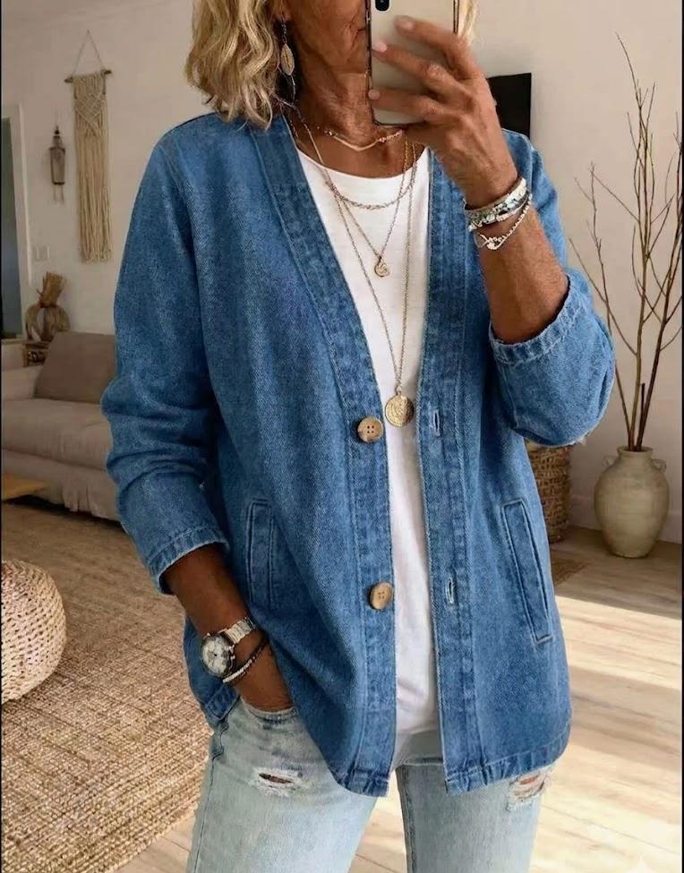 💙 Final Hours: 49% OFF Lightweight Denim Cardigan – Chic, Casual & Comfortable