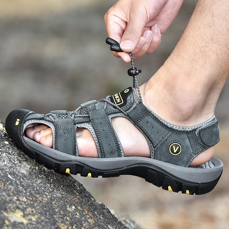 🔥 Summer sports hiking🔥 Outdoor walking water shoes | Fisherman beach men's leather sandals