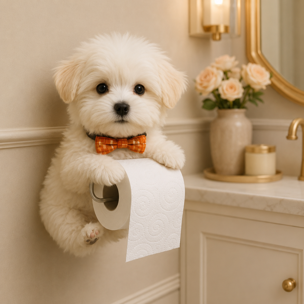 🐾 Adorable Dog Toilet Paper Holder – Playful Bathroom Décor with Everyday Convenience 🧻✨
