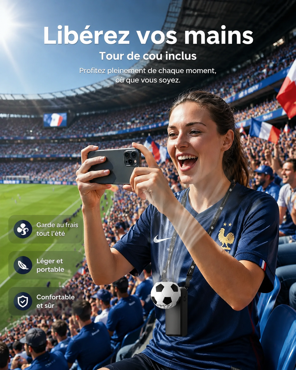 Ventilateur Portable Mini Coupe du Monde de Football 2026 ⚽