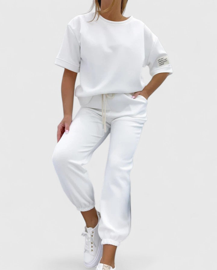 Melody™ - Lässiges Damen-Set mit einfarbigem Oberteil und Hose