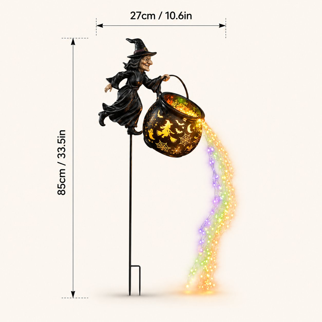 🧙‍♀️ LAST CHANCE! 60% OFF Halloween Witch Cauldron Solar Light – Add Spooky Charm to Your Yard 🎃