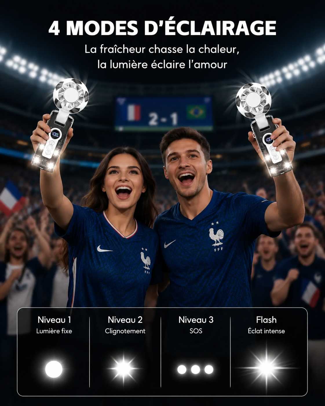 Ventilateur Portable Mini Coupe du Monde de Football 2026 ⚽