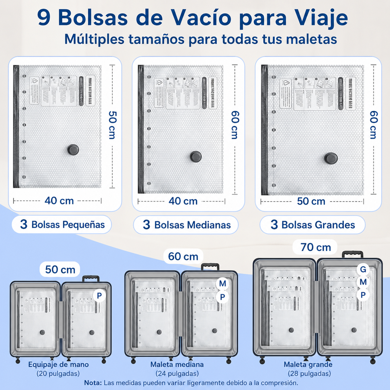 🏆⚡ ¡MÁS DE 50.000 UNIDADES VENDIDAS! Bolsa de Compresión al Vacío de Viaje con Bomba Eléctrica Inalámbrica