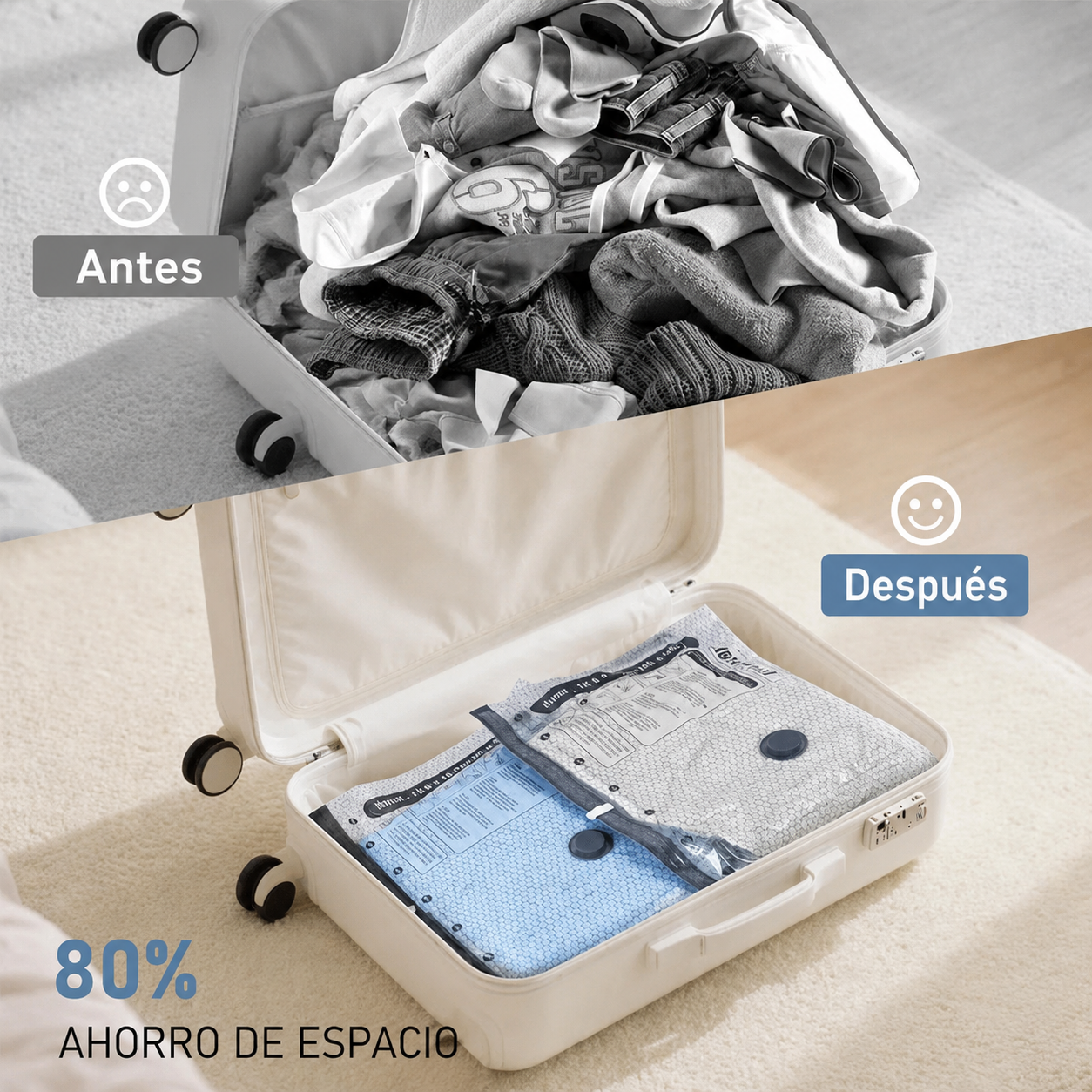 🏆⚡ ¡MÁS DE 50.000 UNIDADES VENDIDAS! Bolsa de Compresión al Vacío de Viaje con Bomba Eléctrica Inalámbrica