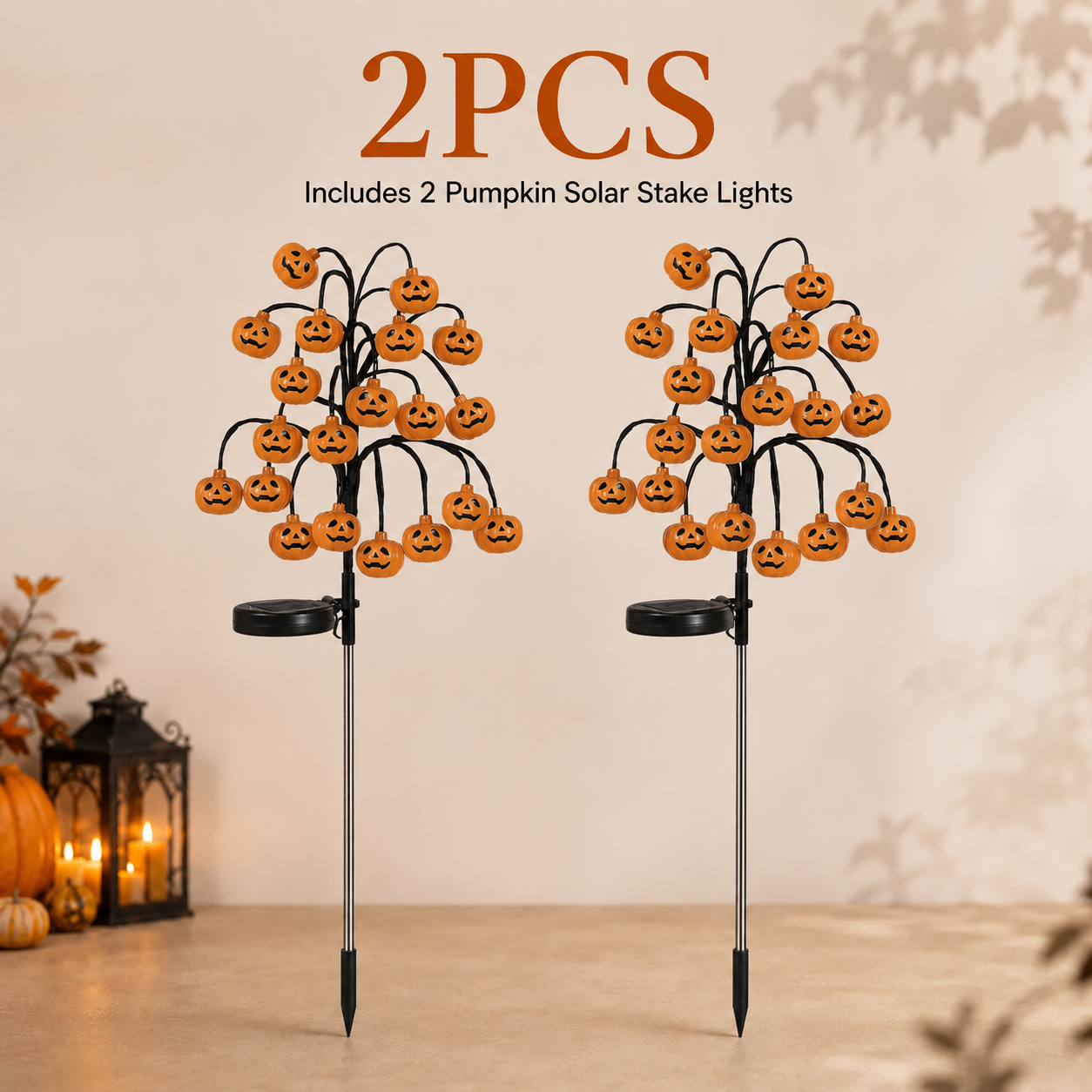 👻 Halloween Outdoor Decor Made Easy – Pumpkin Solar Stake Lights for Your Yard ✨
