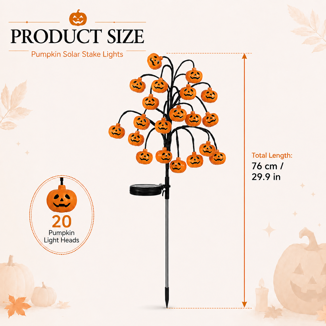 👻 Halloween Outdoor Decor Made Easy – Pumpkin Solar Stake Lights for Your Yard ✨