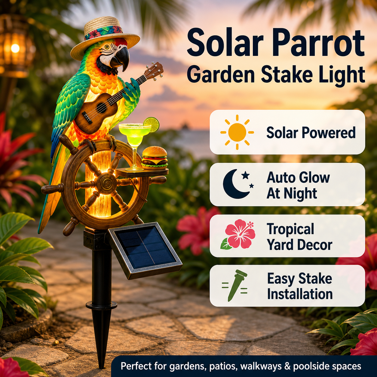 🔥Solar-powered Parrot Garden Light🔥