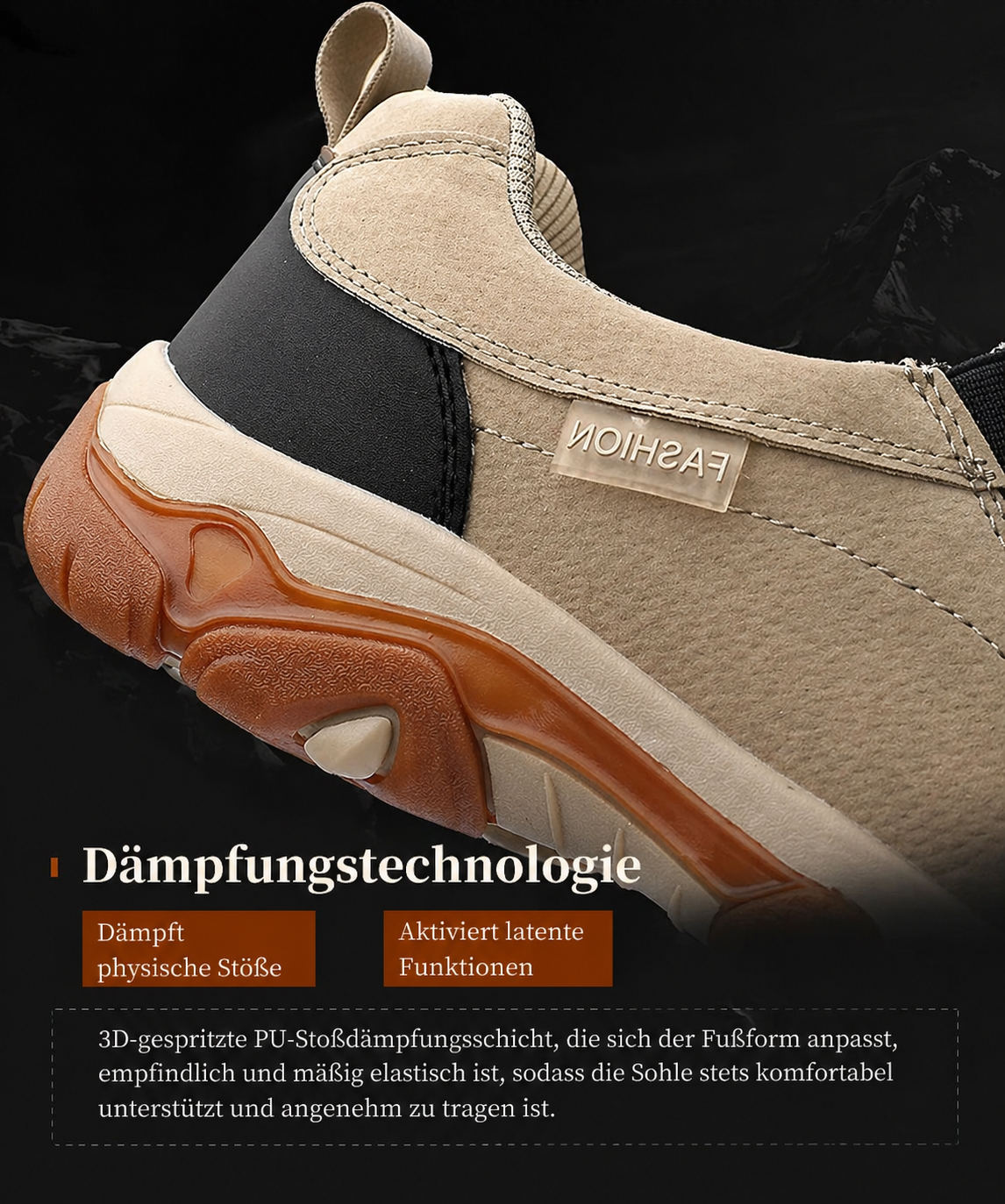 Herren – Bequeme, leichte orthopädische Wanderschuhe aus Rindsleder (Bestseller)