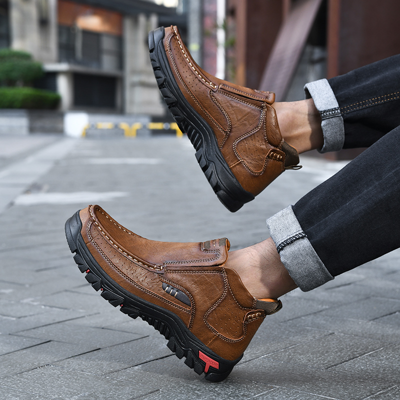 【⏰ Offre limitée 🔥】Baskets confort unisexes en daim – Bout large & soutien de la voûte plantaire
