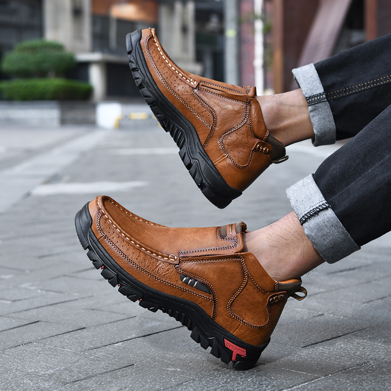 【⏰ Offre limitée 🔥】Baskets confort unisexes en daim – Bout large & soutien de la voûte plantaire