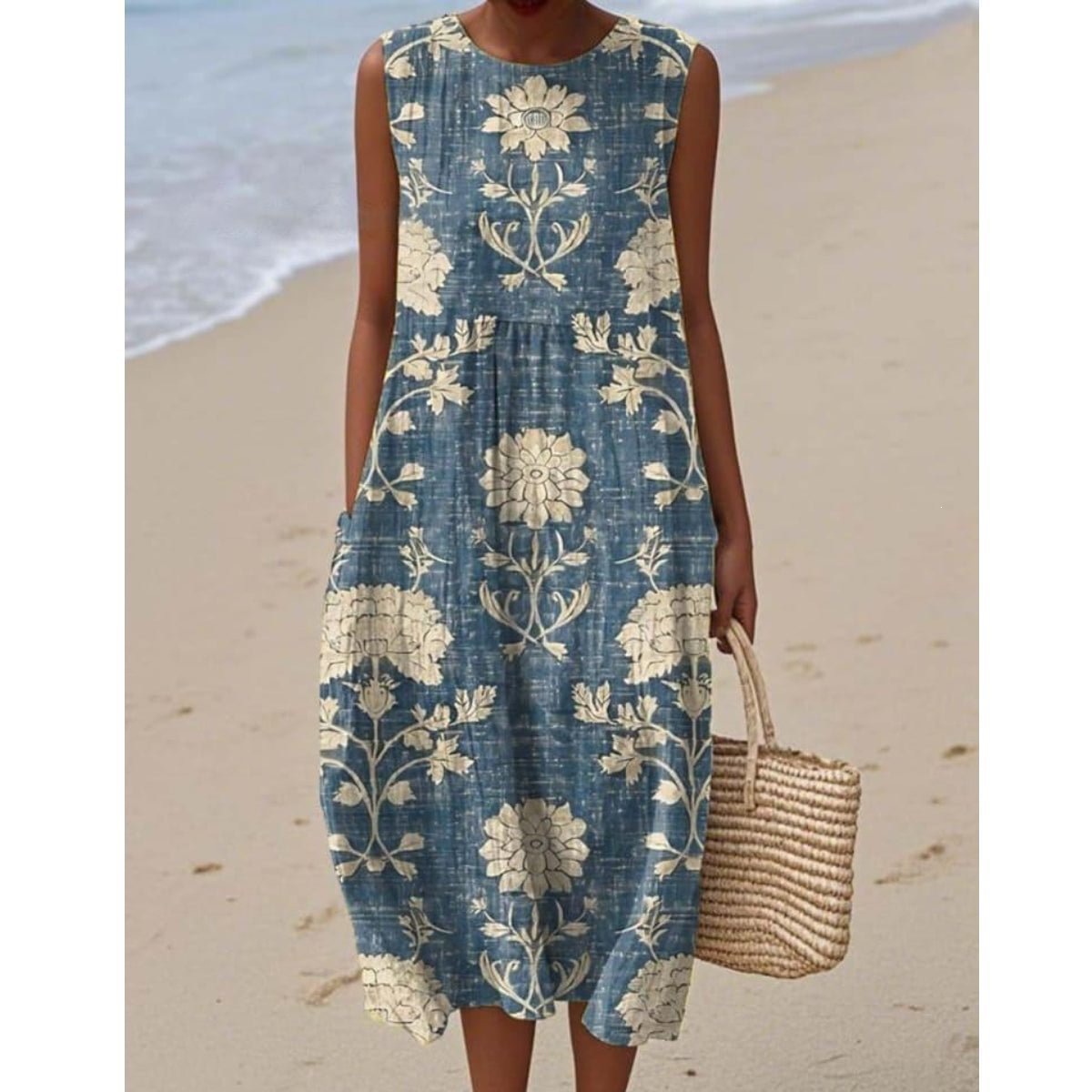🌊 Das blau-weiße Blumenkleid: Dein Sommerbegleiter für jeden Tag