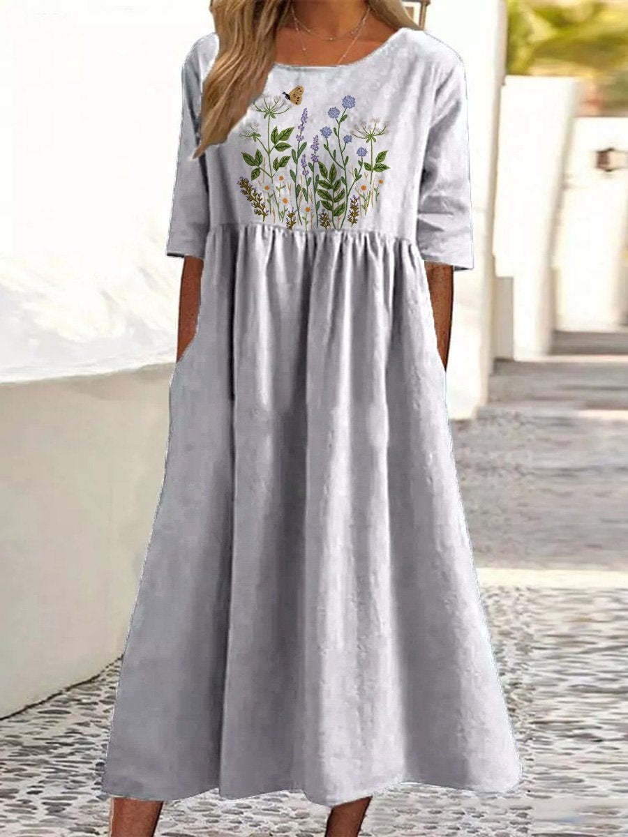 Wunderschön und bequem – ein weiches, stilvolles bedrucktes Kleid in großen Größen