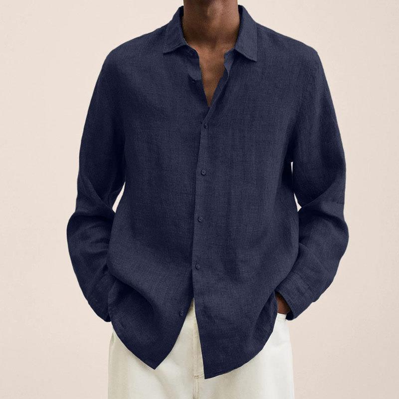 📢📢 70 % Rabatt!!  🌿Herren Freizeit-Hemd im Leinen-Look