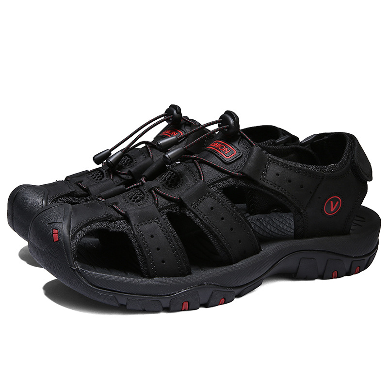 🔥 Randonnée sportive d'été 🔥 Chaussures d’eau de marche en plein air | Sandales en cuir style pêcheur pour homme