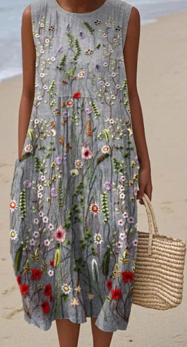 🌊 Das blau-weiße Blumenkleid: Dein Sommerbegleiter für jeden Tag