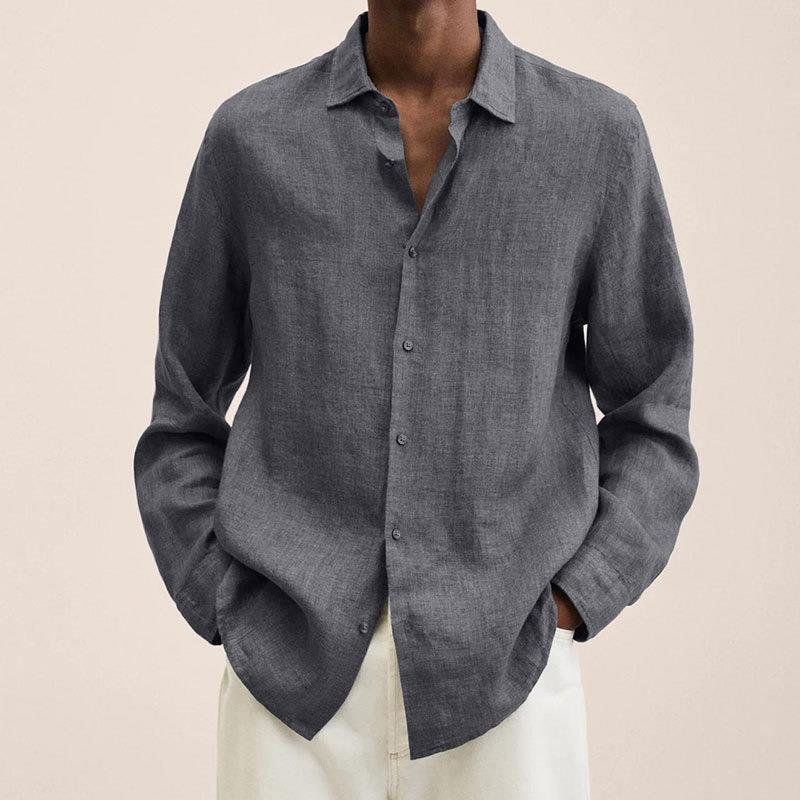 📢📢 70 % Rabatt!!  🌿Herren Freizeit-Hemd im Leinen-Look
